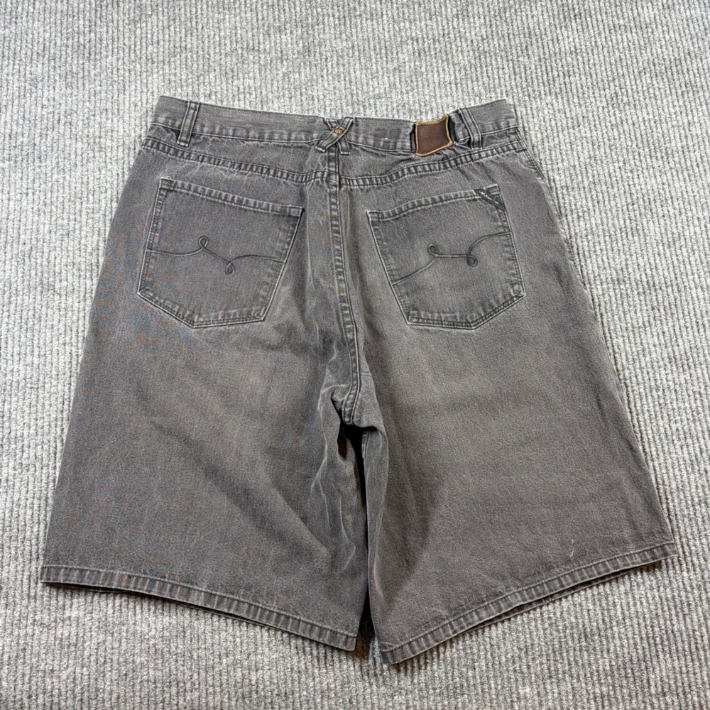 LRG Shorts Men's 33 Grass Roots Denim Black Relaxed Fit‎ Baggy Skate Y2K Hip Hop